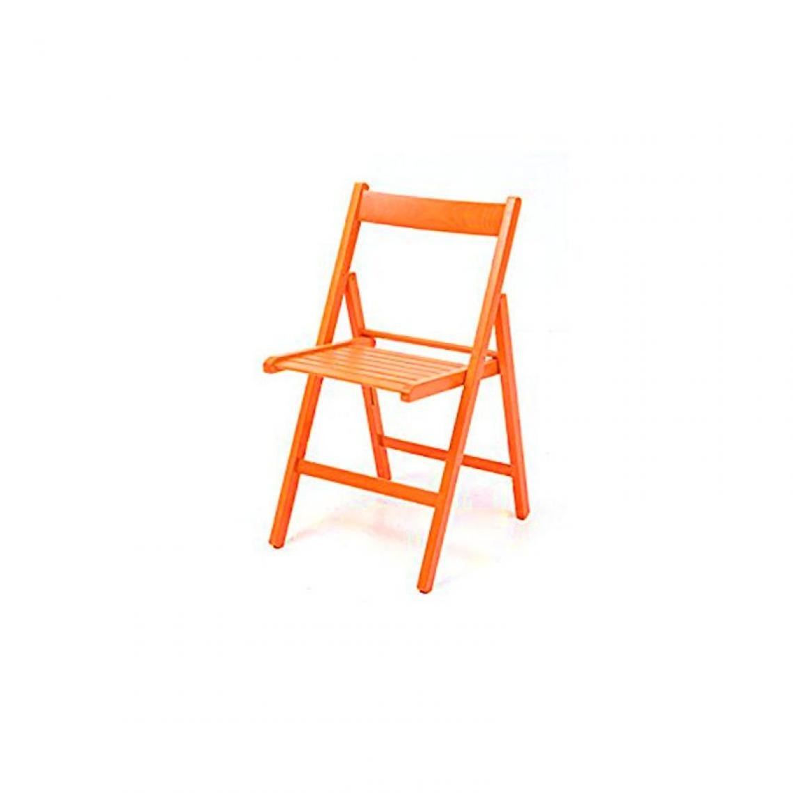 Webmarketpoint - Chaise pliante en hêtre orange de haute qualité 43x48xh.79 cm - Chaises