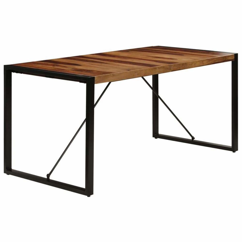 Helloshop26 - Table de salon salle à manger design 160x80x75 cm bois de sesham massif 0902158 - Tables à manger