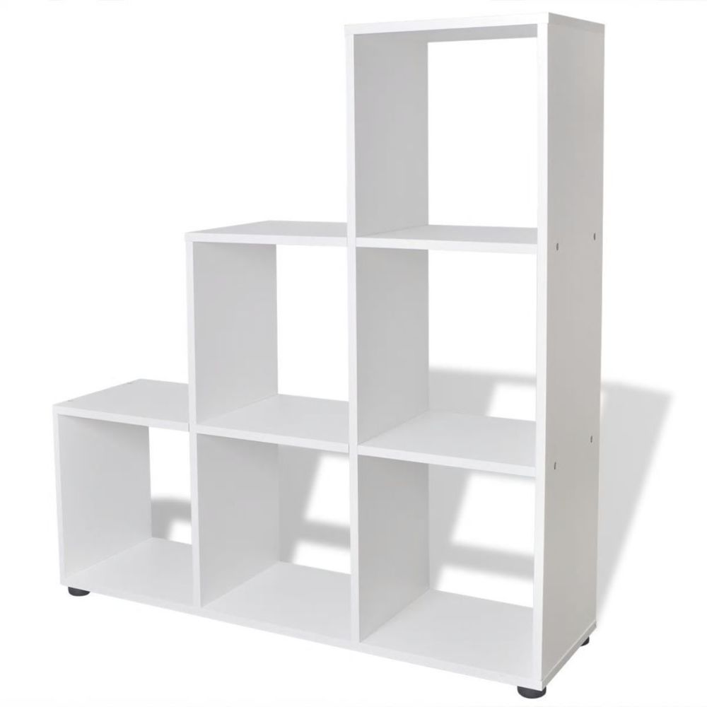 Helloshop26 - Étagère armoire meuble design bibliothèque/étagère 107 cm blanc 2702015/2 - Etagères
