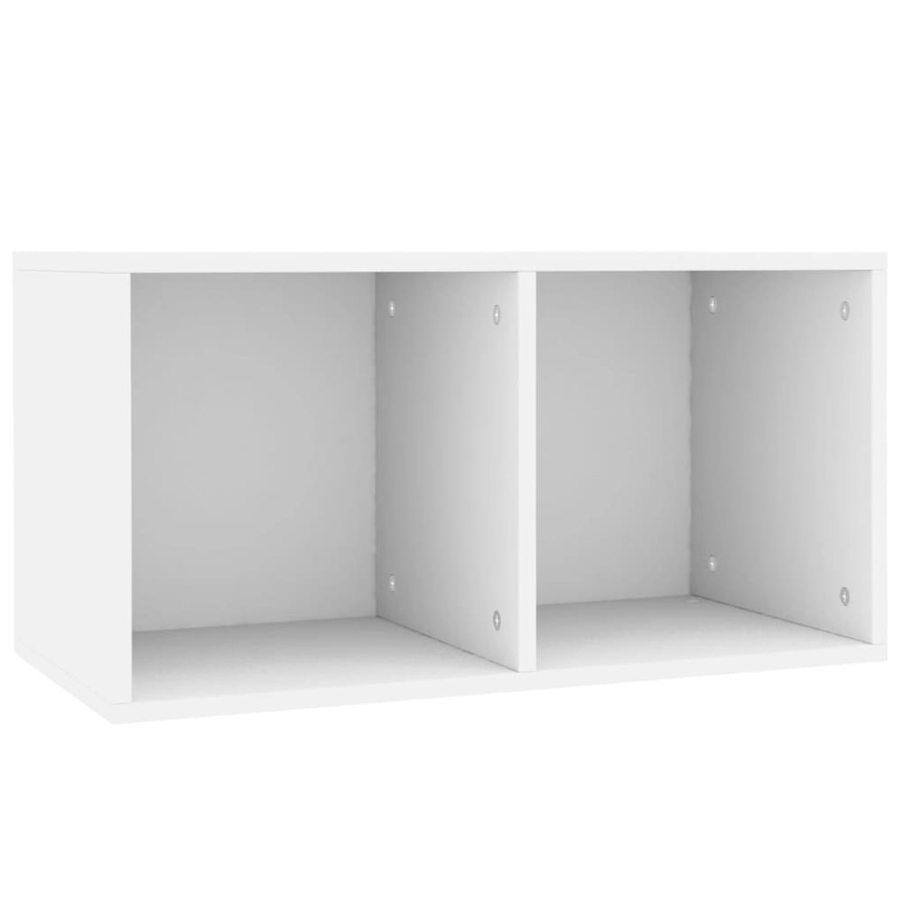 Icaverne - Icaverne - Fixations et meubles de rangement multimédia categorie Boîte de rangement de vinyles Blanc 71x34x36 cm Aggloméré - Meubles TV, Hi-Fi
