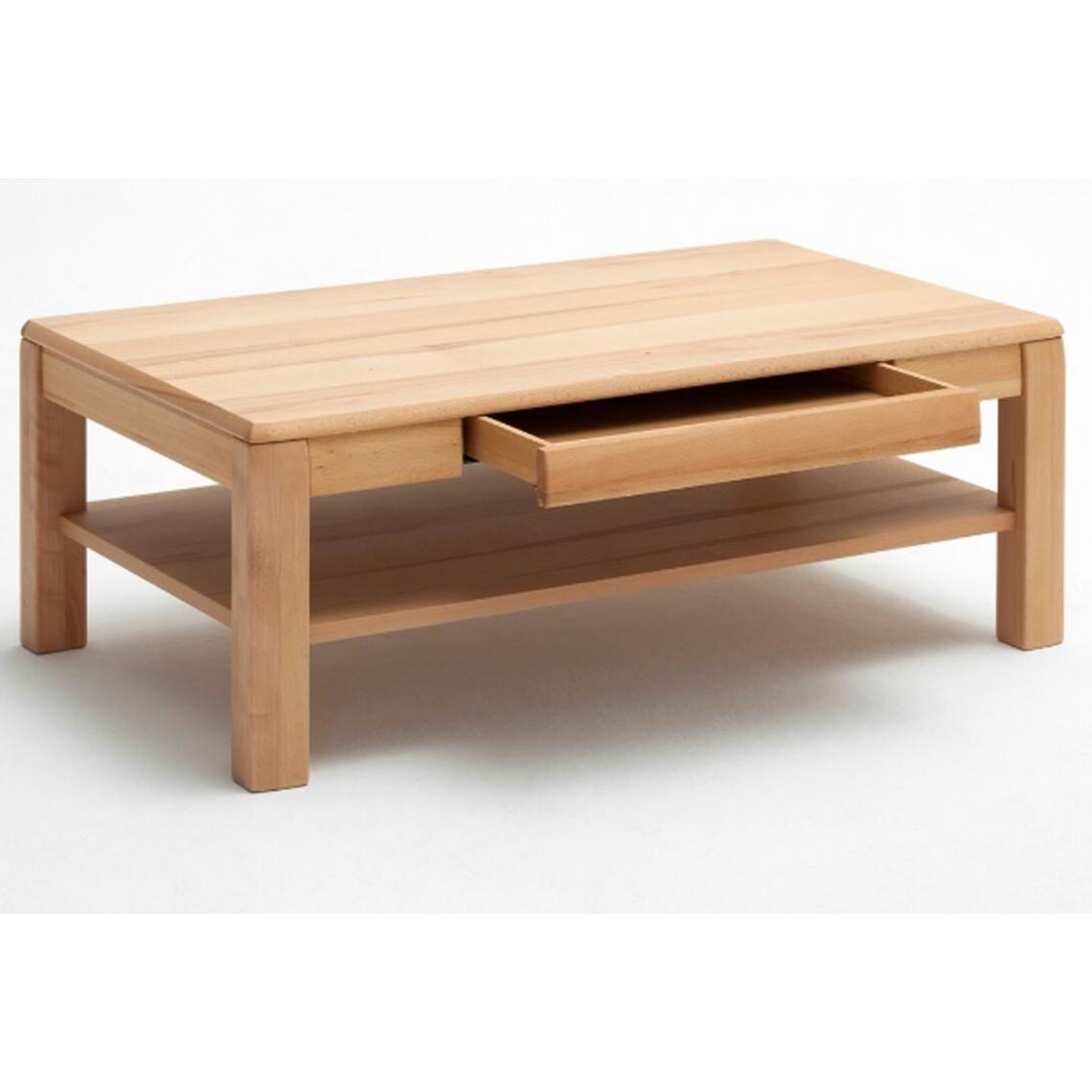Pegane - Table basse design en hêtre huilé - 115 x 42 x 65 cm - Tables basses