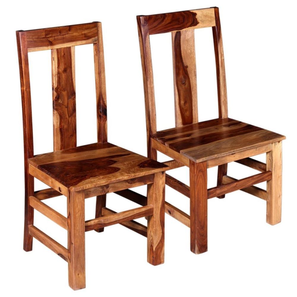 marque generique - Esthetique Fauteuils serie Palikir Chaise de salle à manger 2 pcs Bois massif de Sesham - Chaises