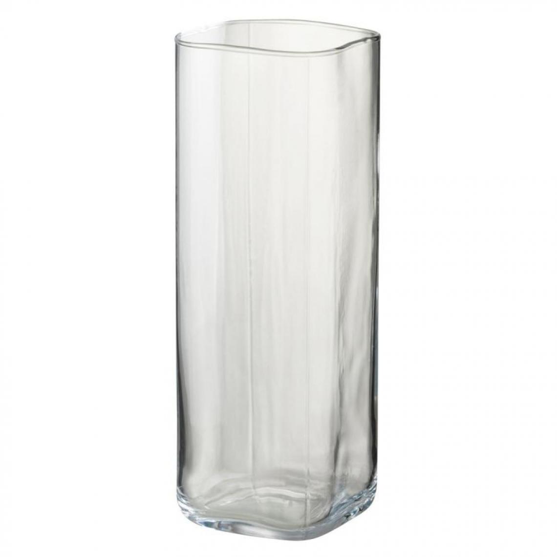 Paris Prix - Vase Design Carré Droit 32cm Transparent - Vases