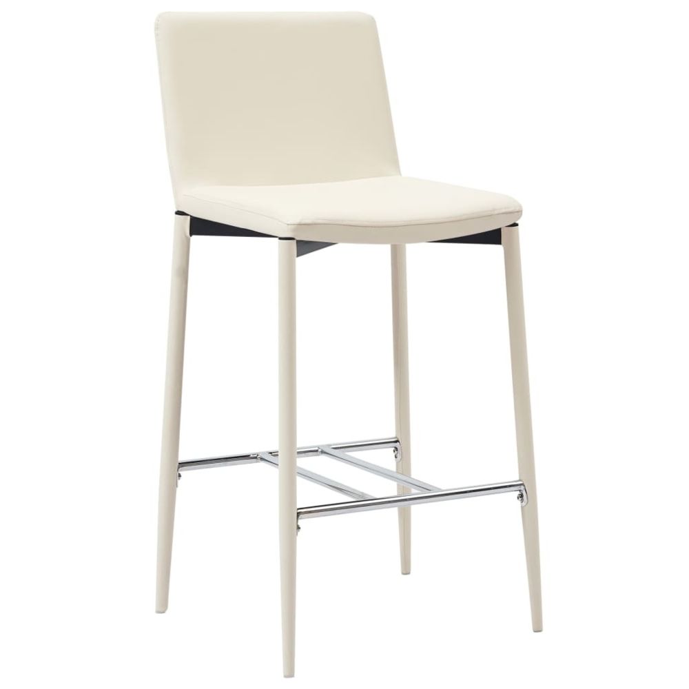 marque generique - Icaverne - Tabourets & chaises de bar ligne Chaises de bar 6 pcs Crème Similicuir - Tabourets