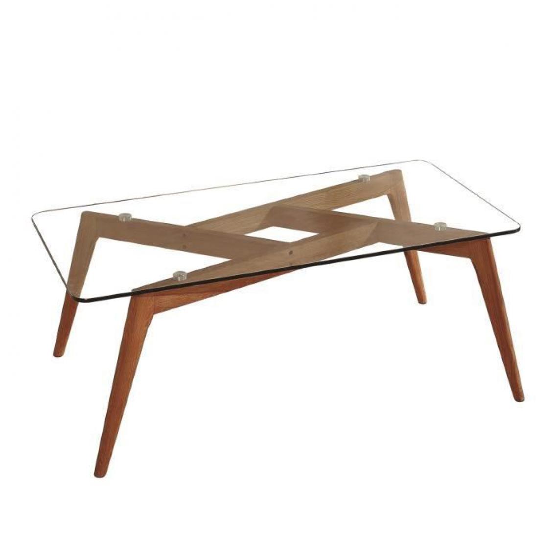 Cstore - Table salon rectangle - L 120 x P 70 x H 45 cm - Anis frêne - Tables basses