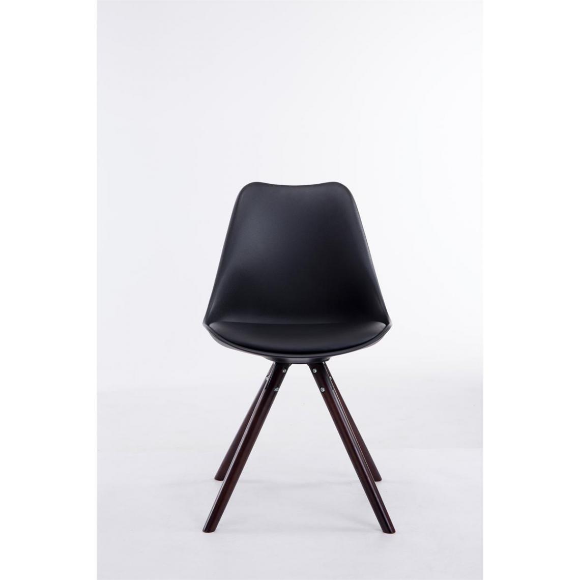 Icaverne - Moderne Chaise visiteur ronde edition Katmandou Cappuccino couleur noir - Chaises
