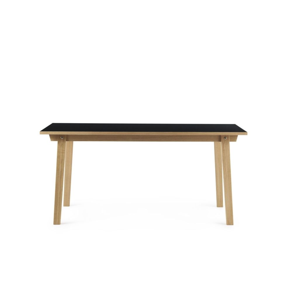 Normann Copenhagen - Table Slice Linoléum - L: 160 cm - noir - Tables à manger