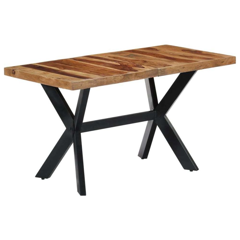 Vidaxl - vidaXL Table de salle à manger 140x70x75 cm Bois de Sesham massif - Tables à manger