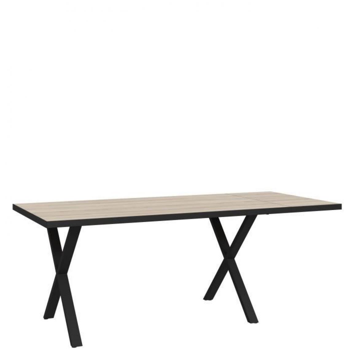 Cstore - CSTORE - table à manger 160x90 cm + rallonge - pieds en métal - décor chêne comano - l 160 (+ 40) xp 90xh 75, 8 cm - carea - Tables à manger