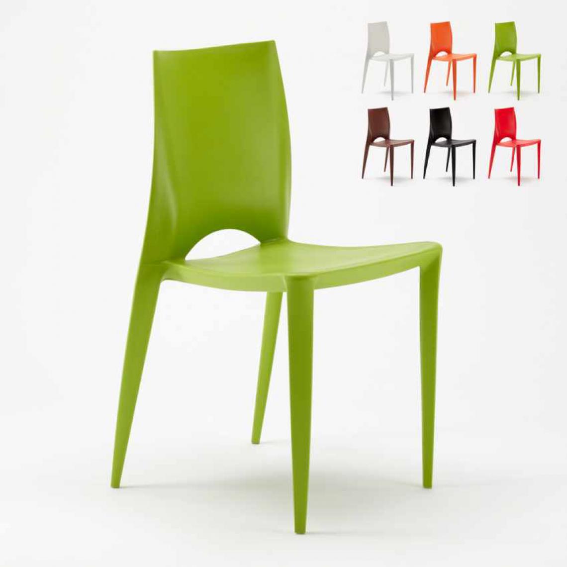 Ahd Amazing Home Design - Chaise Coloré Design Moderne pour Intérieurs et Extérieurs Salle à Manger Bar Restaurant Color, Couleur: Vert - Chaises