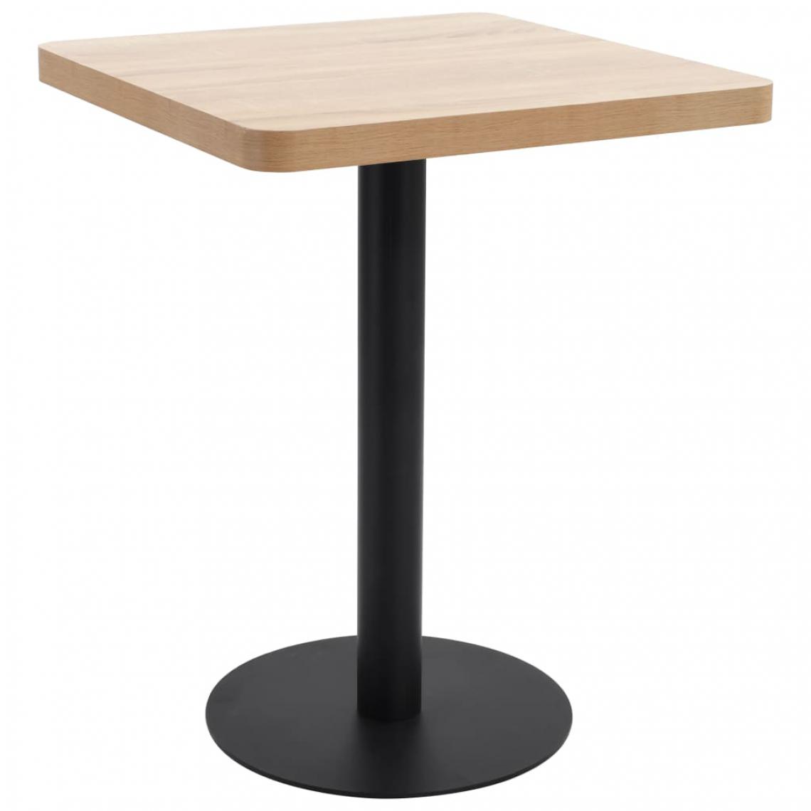 Chunhelife - Table de bistro Marron clair 60x60 cm MDF - Tables à manger