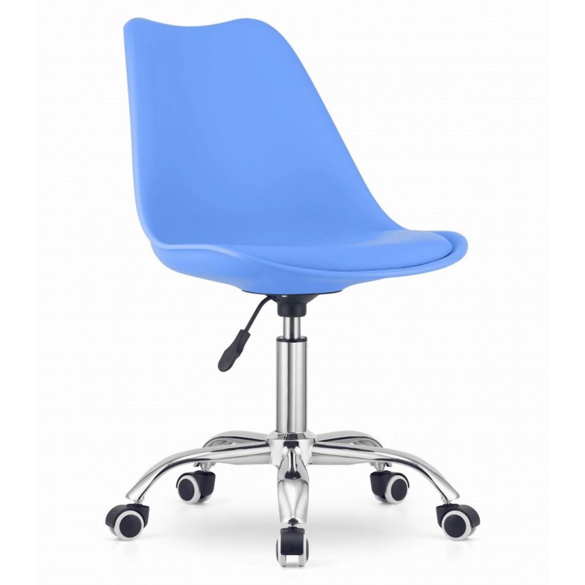 Hucoco - ALBADI - Fauteuil pivotant style moderne bureau/chambre d'enfant - 91.5x56.5x48.5 cm - Chaise de bureau - Bleu - Chaises