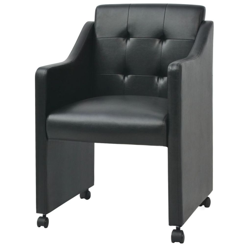 marque generique - Icaverne - Chaises de cuisine et de salle à manger serie Chaises de salle à manger 2 pièces Noir 59 x 57,5 x 86,5 cm - Chaises