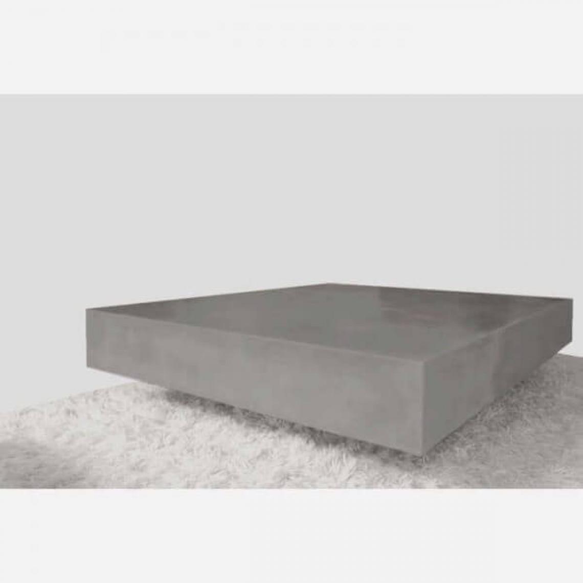 Mathi Design - BETON - Table Cube en beton gris - Tables basses