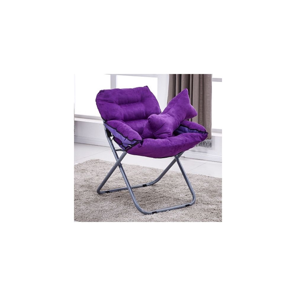 Wewoo - Salon créatif pliant paresseux canapé chaise simple longue tatami avec oreiller violet - Chaises