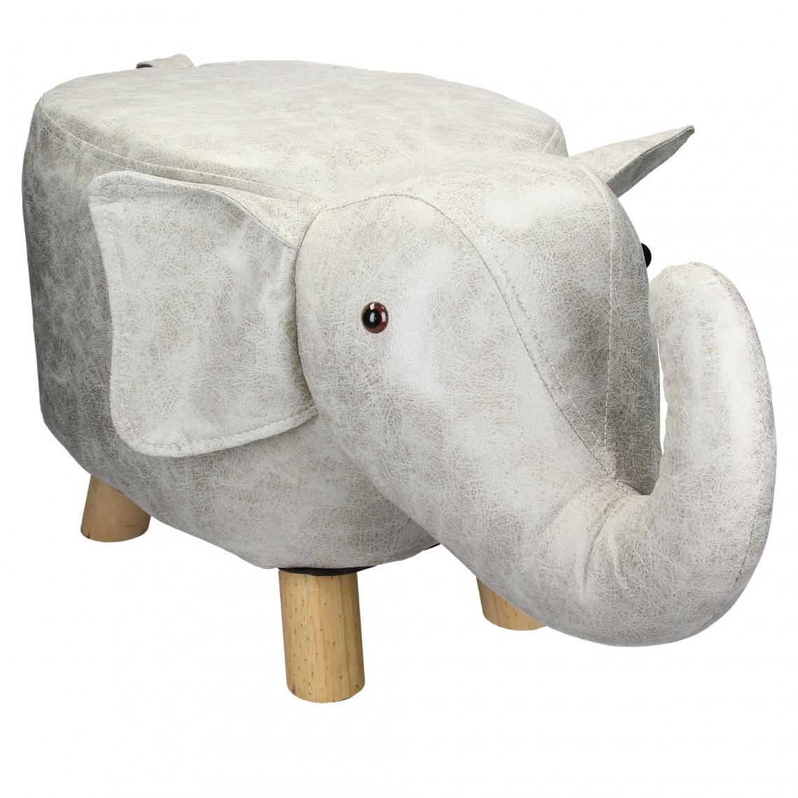 Womo-design - Tabouret éléphant pouf animal repose-pied coussin ottoman siège WOMO-DESIGN® - Tabourets