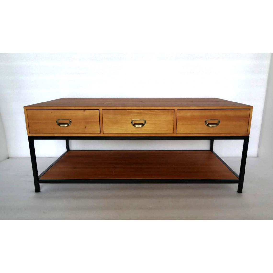 3S. x Home - Table basse industrielle bois et métal IRVIN - Tables basses