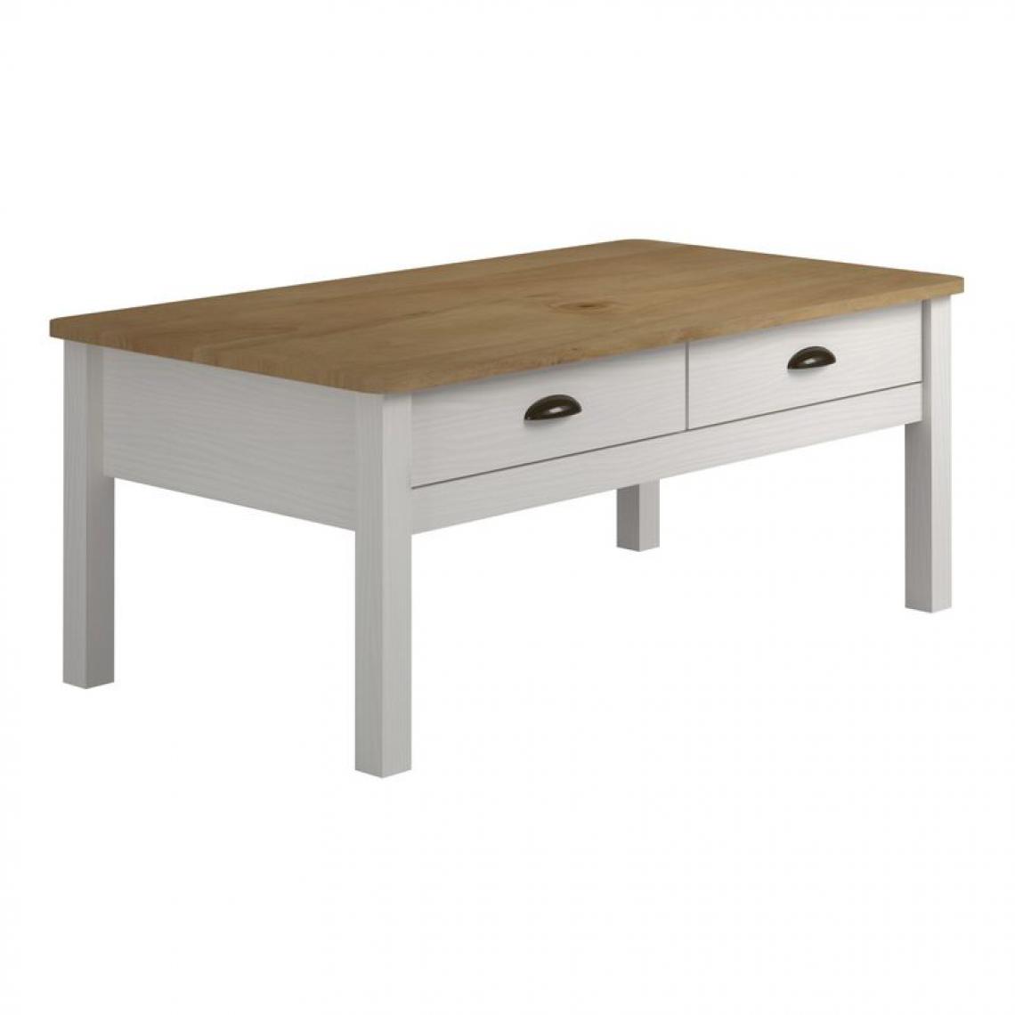 But - Table basse campagne MAYA Bois massif blanc - Tables basses