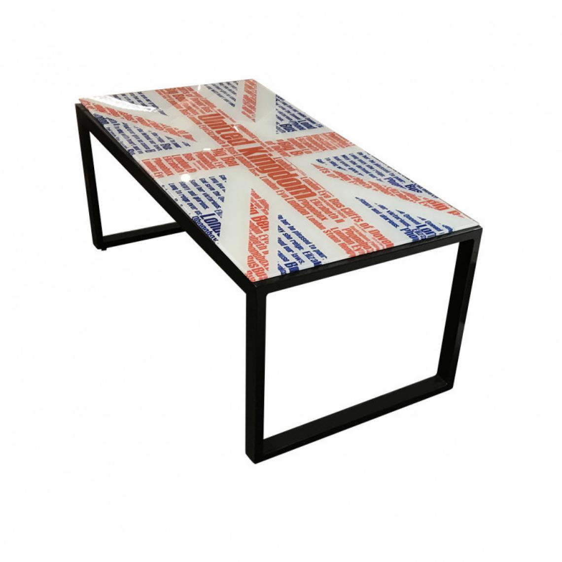 Meubletmoi - Table basse avec le drapeau d'Angleterre - ENGLISH - Tables basses
