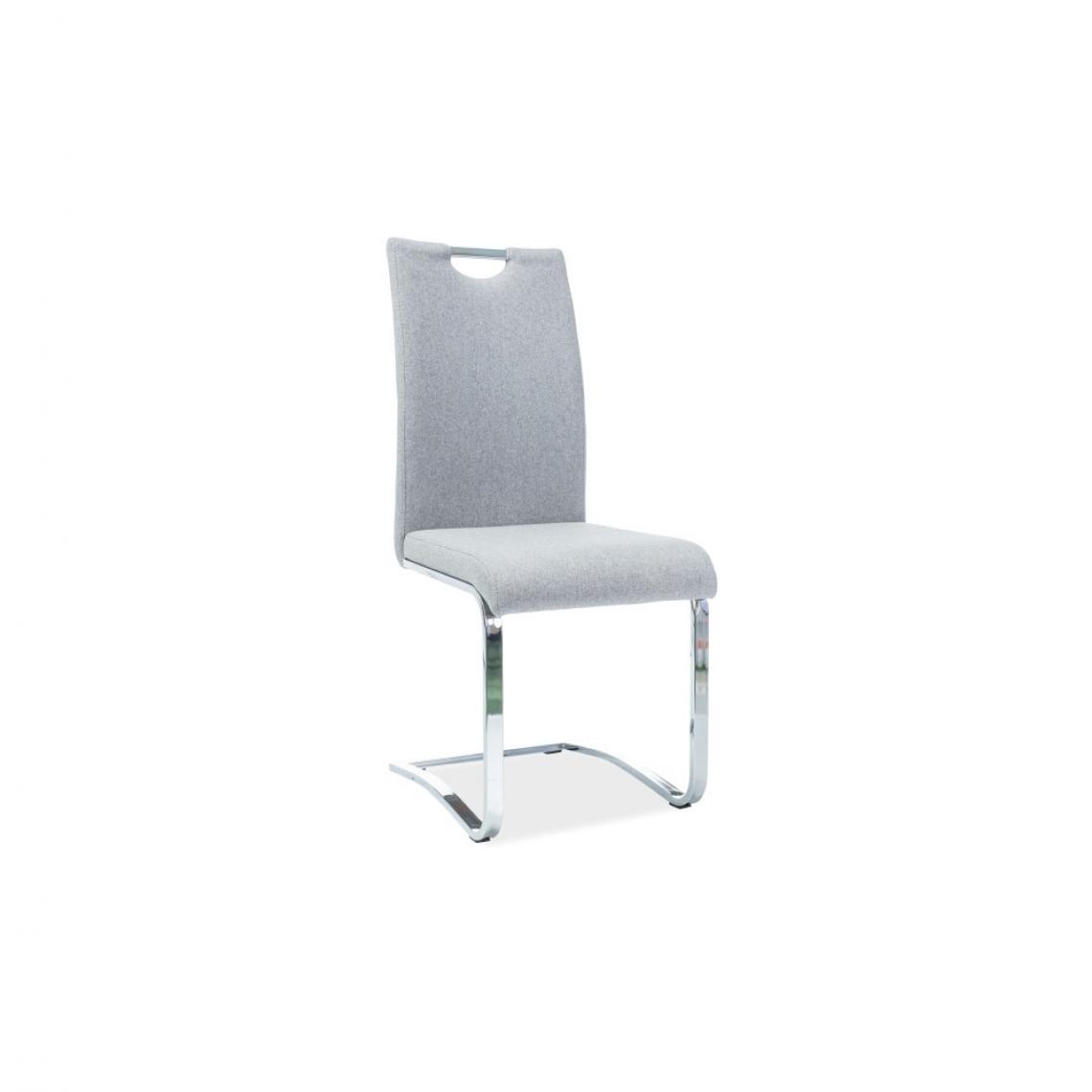Ac-Deco - Chaise - L 42 x l 43 x H 120 cm - Gris - Chaises