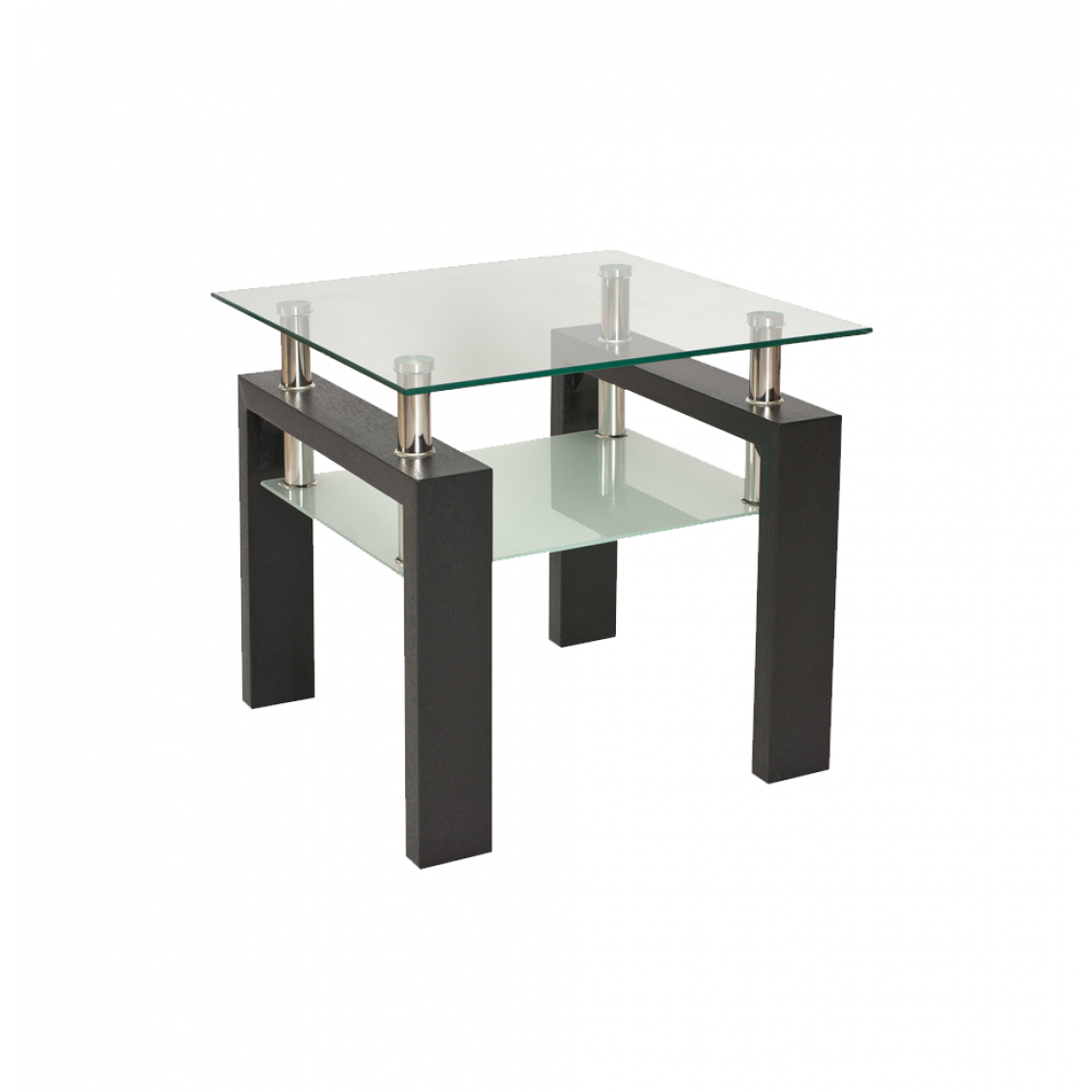Ac-Deco - Table basse d'appoint - Lisa D - 60 x 60 x 55 cm - Couleur chêne wengé - Tables basses