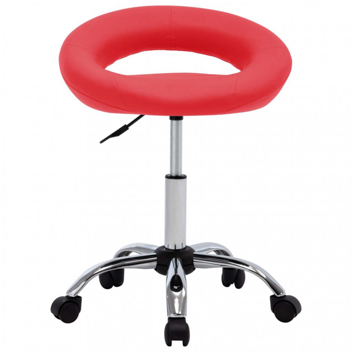 Icaverne - Icaverne - Chaises de bureau famille Chaise de travail roulante Rouge Similicuir - Chaises