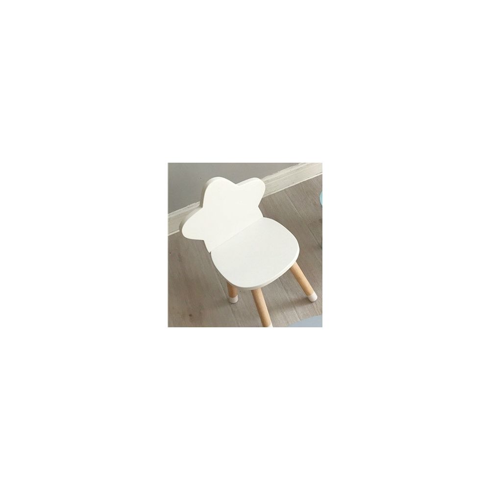 Wewoo - Tabouret en bois de style nordique pour enfantsmobilierchaussureschaussureschaise de bureau enfantdécoration de chambre de bébéchai'r blanc - Chaises