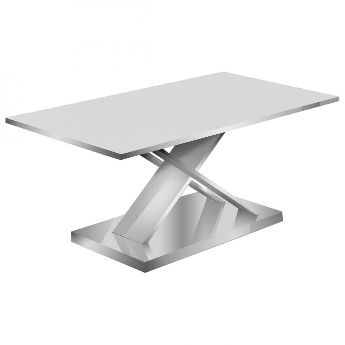 Altobuy - BERGEN - Table Basse Rectangulaire L120cm Coloris Blanc - Meubles TV, Hi-Fi