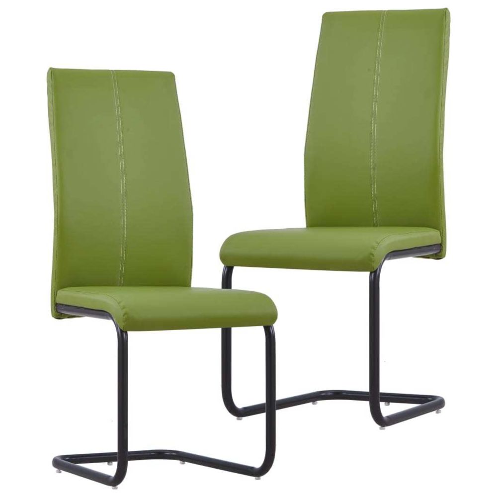 Uco - UCO Chaises de salle à manger 2 pcs Vert Similicuir - Chaises
