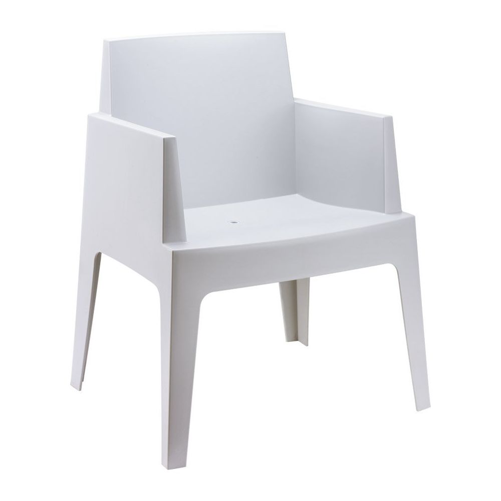 Alterego - Chaise design 'PLEMO' grise claire en matière plastique - Chaises