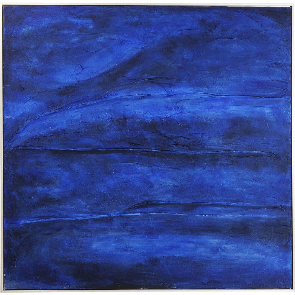 Karedesign - Peinture à l'huile Abstract Deep bleue 155x155cm Kare Design - Tableaux, peintures