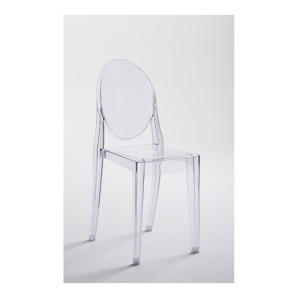 Happymobili - Chaise design transparente en polycarbonate CIOTAT, lot de 4 - Chaises
