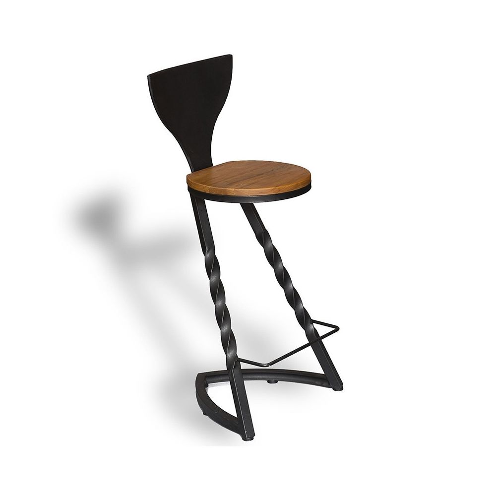 Wewoo - Mode minimaliste moderne en fer forgé maison créative chaise haute barre avec dossier - Chaises
