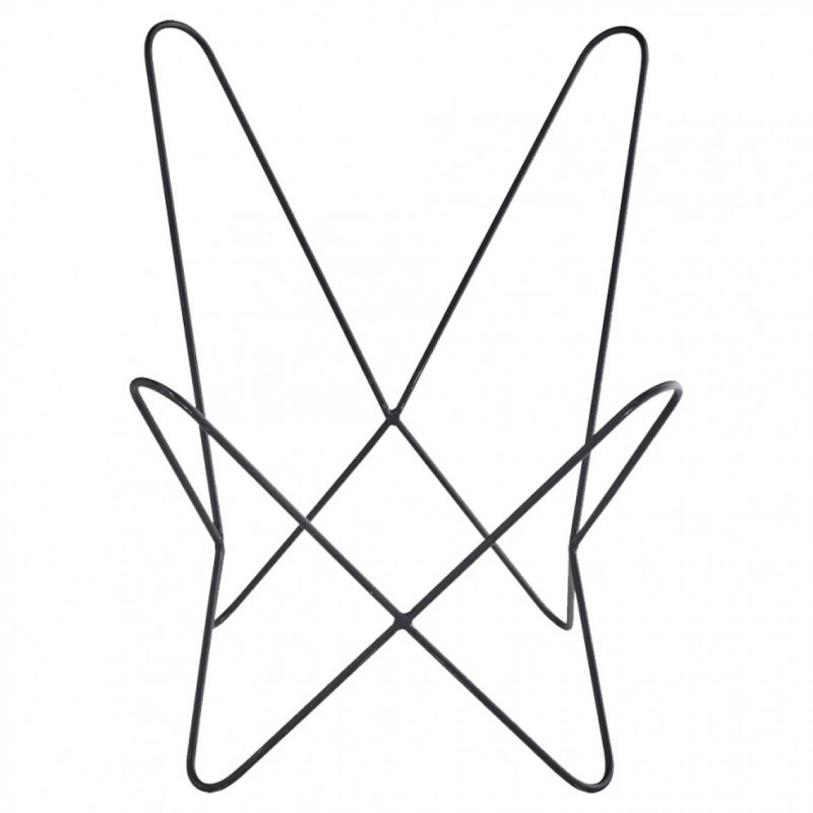 Meubletmoi - Lot de 2 structures en métal noir en forme de papillon - MARIPOSA 1643 - Chaises