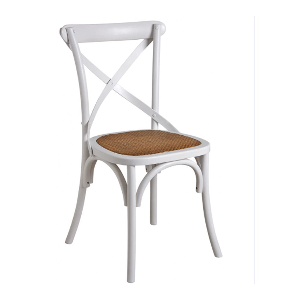 Pegane - Chaise de bistrot en bouleau et rotin - Dim : 51 x 55 x 89 cm -PEGANE- - Chaises