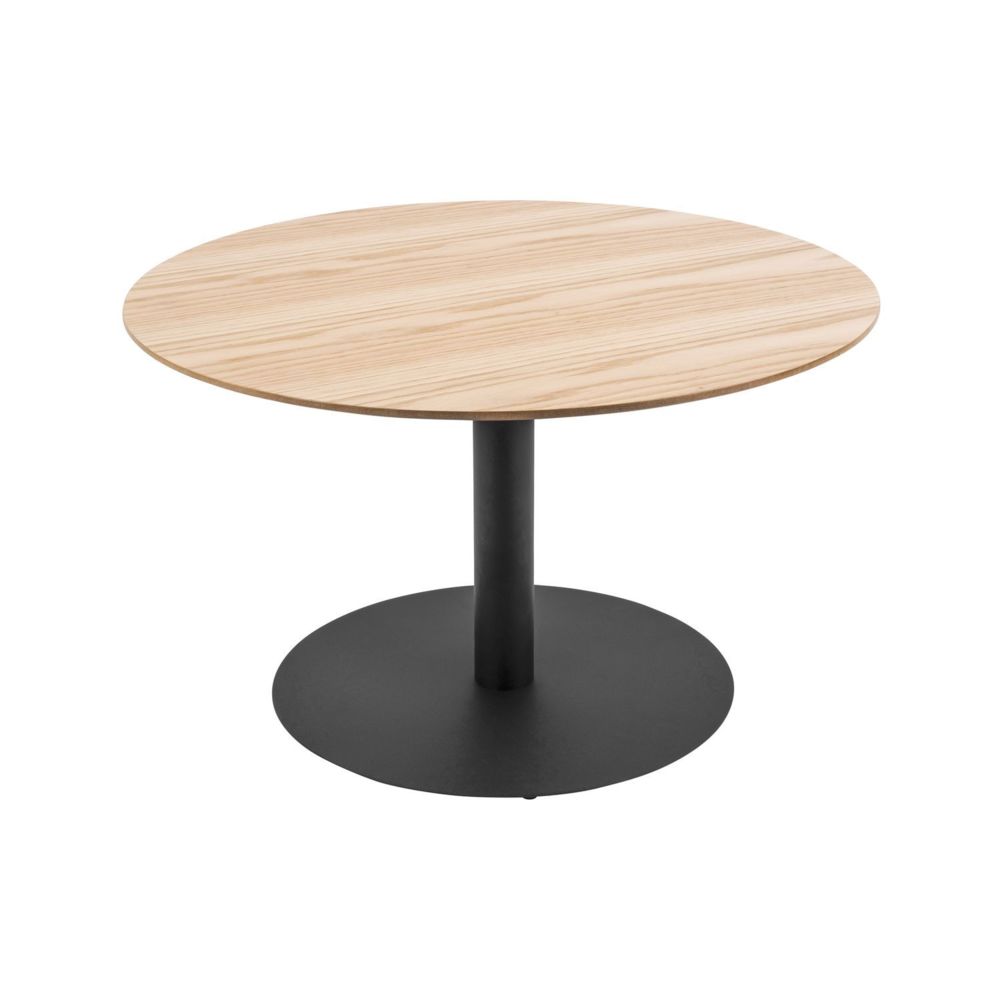 Leitmotiv - Table basse ronde design Dot - Diam. 60 x H. 35 cm - Marron chêne - Tables basses