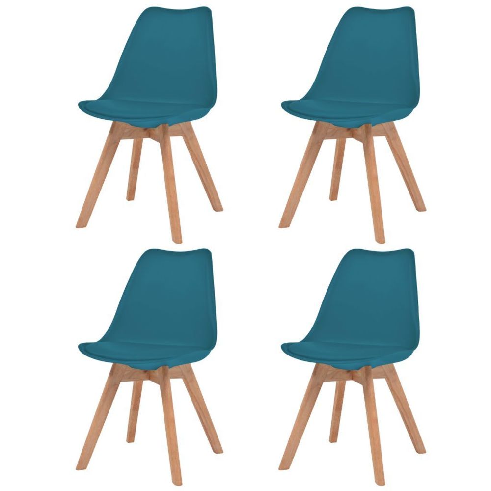 Uco - UCO Chaises de salle à manger 4 pcs Turquoise Similicuir - Chaises