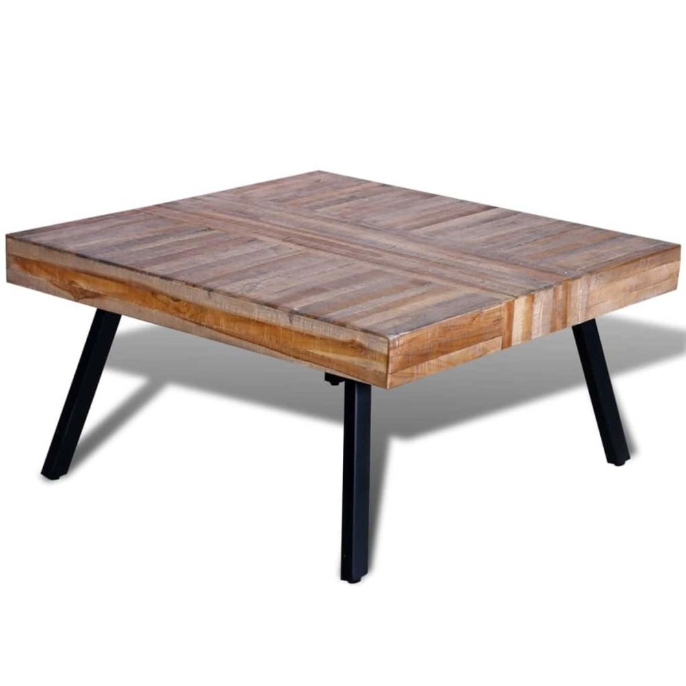 Vidaxl - vidaXL Table basse carrée Bois de teck de récupération - Tables à manger