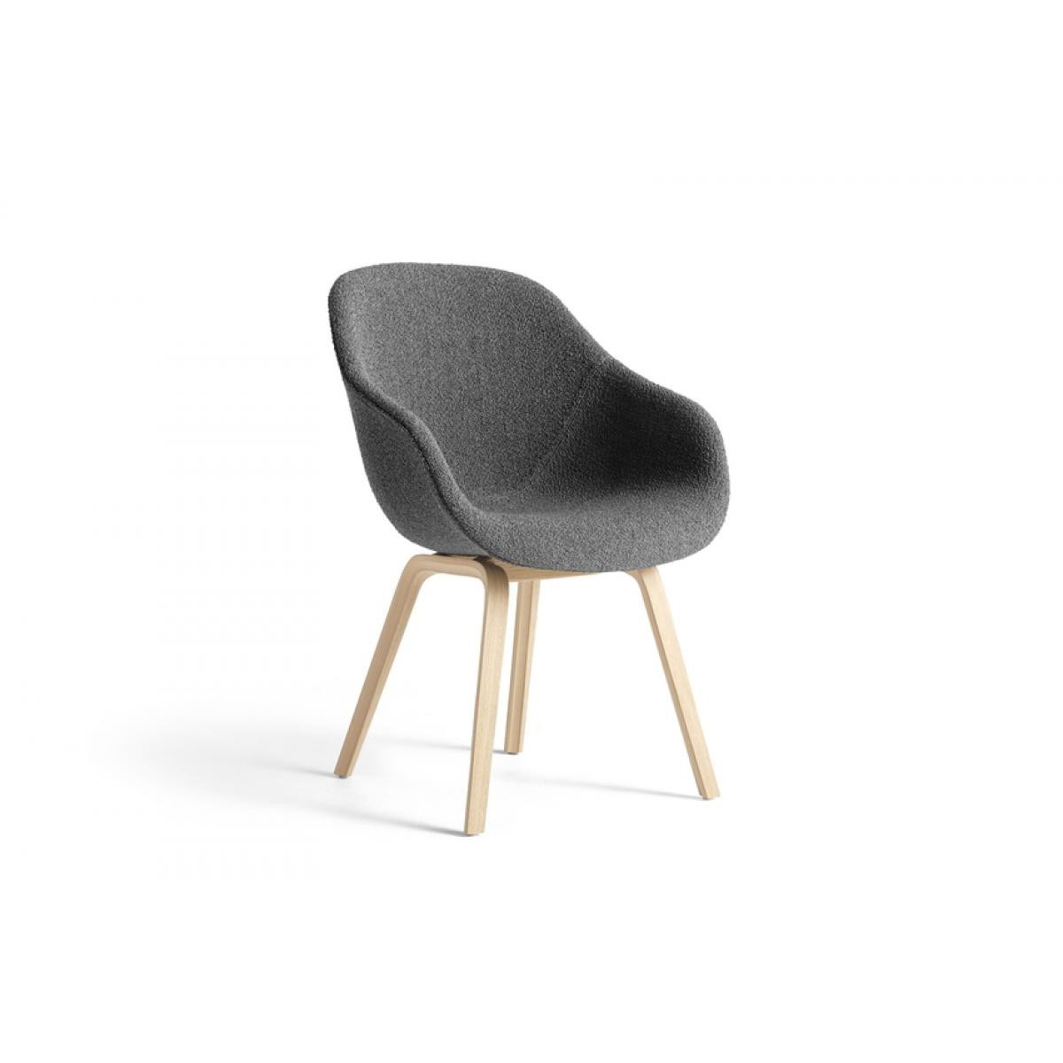 Hay - About A Chair AAC 123 - chêne mat verni - Divina Melange 120 - gris clair - Chaises