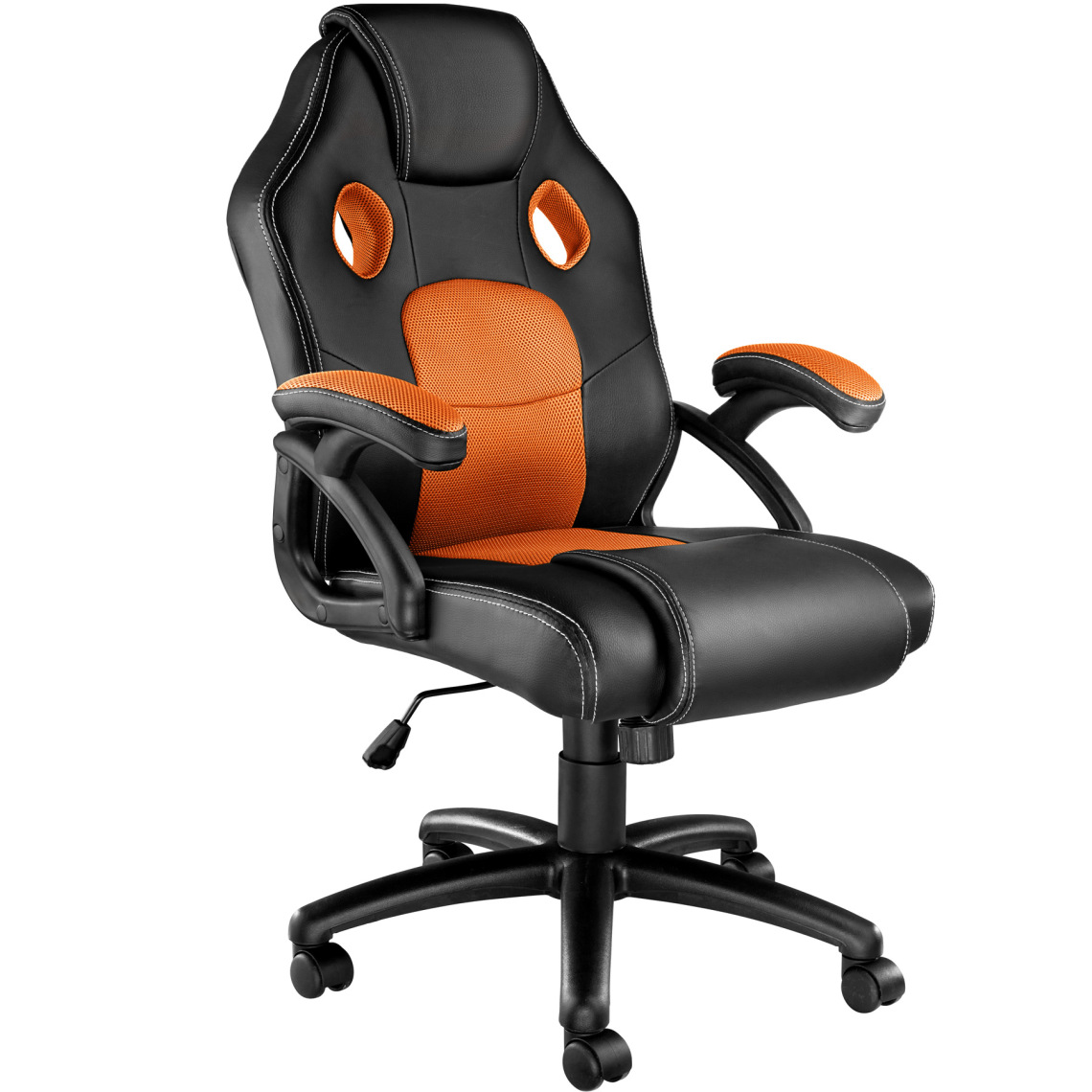 Tectake - Chaise gamer MIKE - noir/orange - Chaises