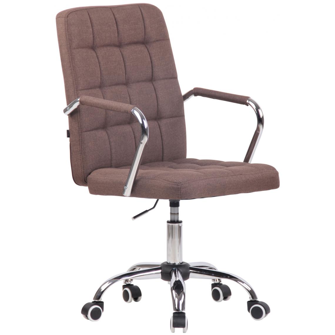 Icaverne - Magnifique Chaise de bureau serie Athènes tissu couleur marron - Chaises