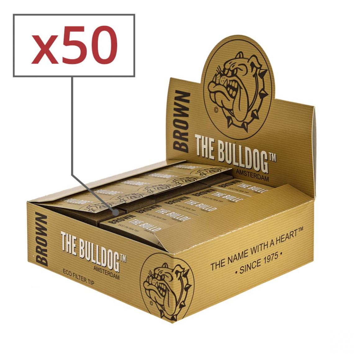 The Bulldog - Filtres carton brown The Bulldog par 50 - Cendriers