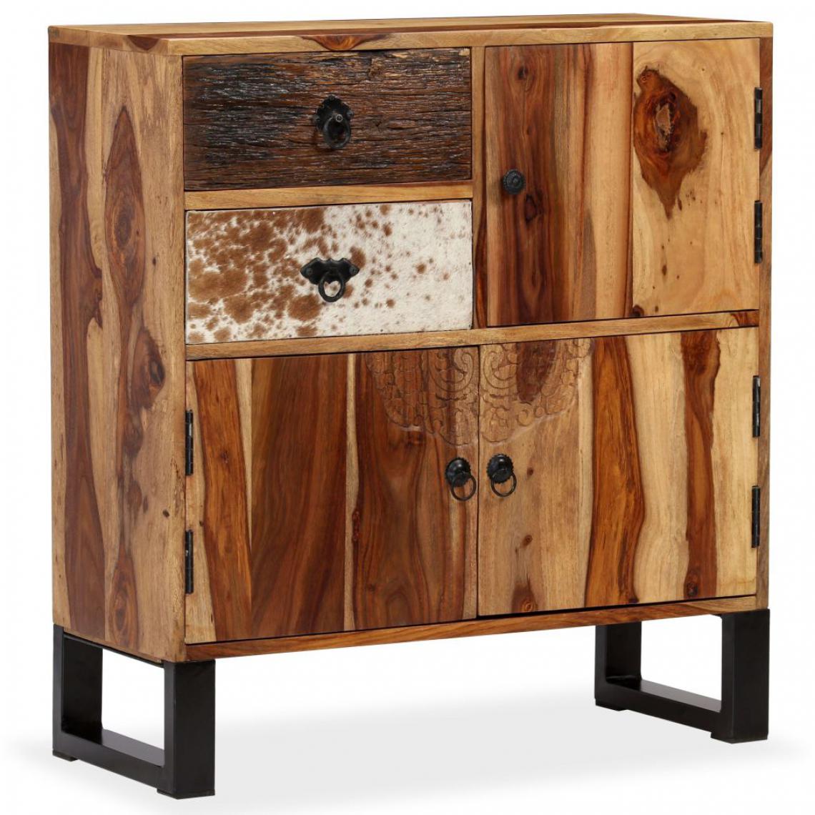 Helloshop26 - Buffet bahut armoire console meuble de rangement bois massif de sesham 80 cm 4402028 - Consoles