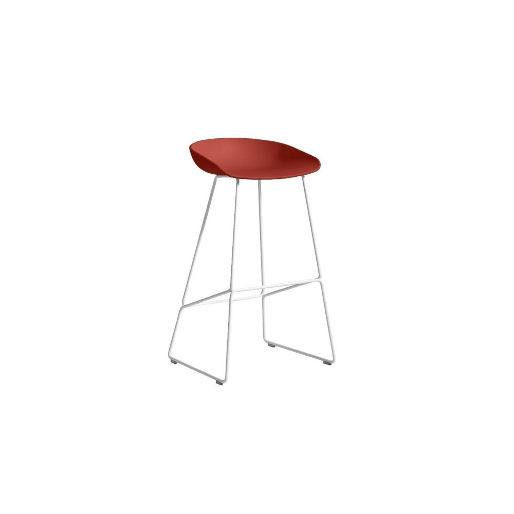 Hay - About a Stool AAS38 - 85 cm - blanc - rouge chaud - Tabourets