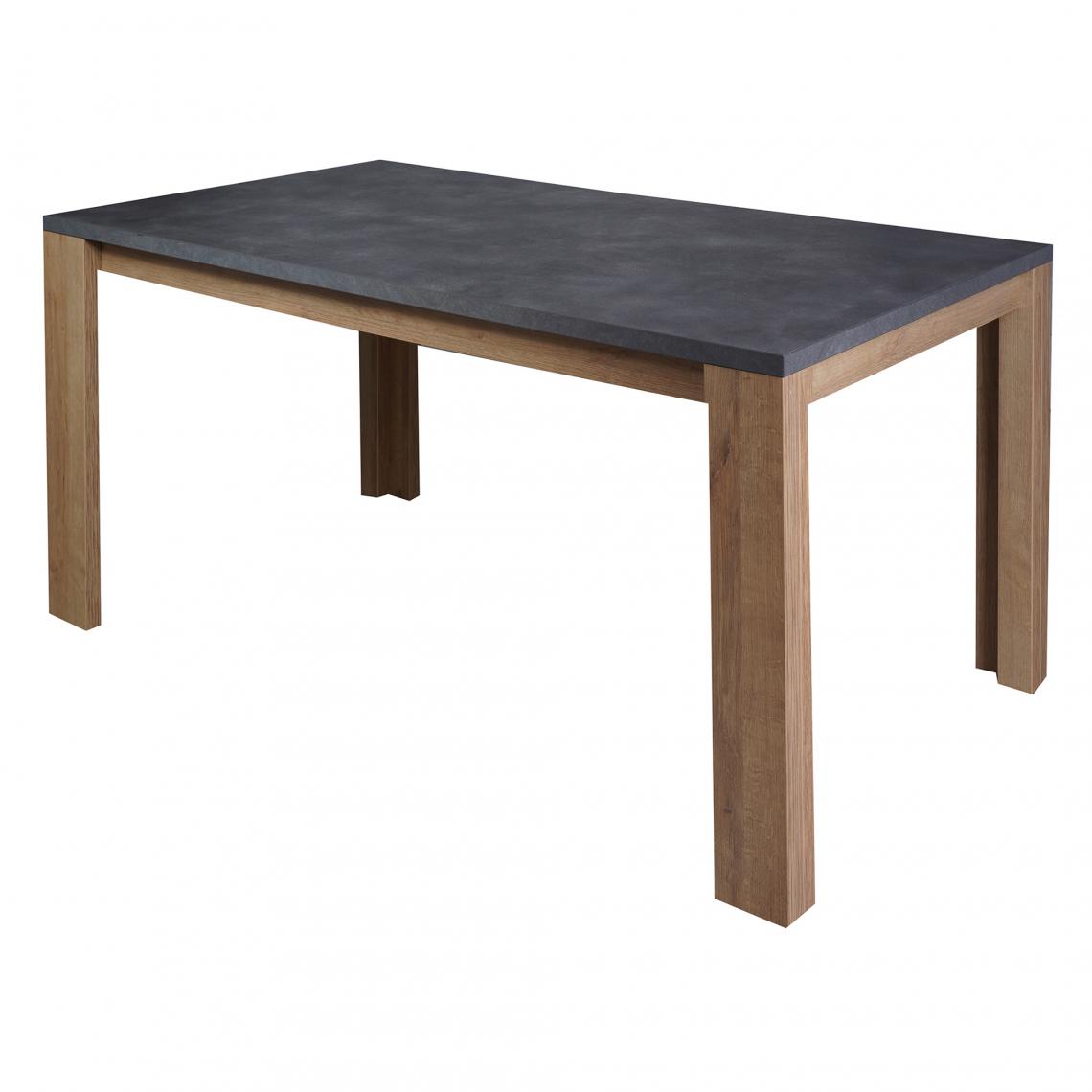 Alter - Table fixe en stratifié, couleur marron et anthracite, 160 x 76,5 x 90 cm. - Tables à manger