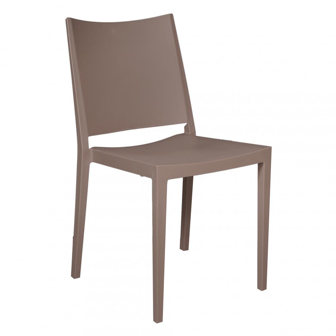 Alter - Chaise empilable classique sans accoudoirs, pour intérieur et extérieur, en polypropylène, cm 46x56h82, couleur Gris - Chaises