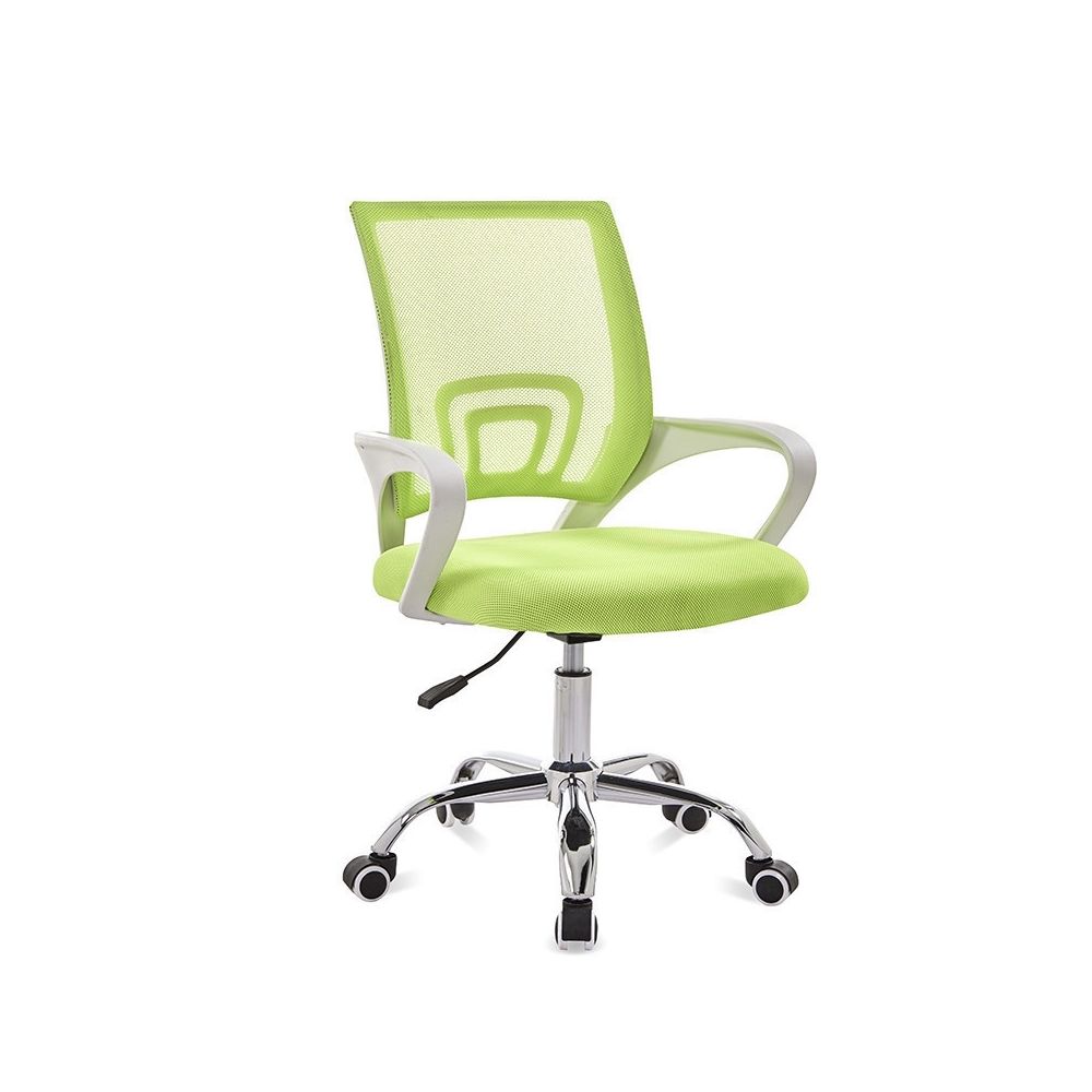 Wewoo - 9050 chaise d'ordinateur de bureau de retour à la maison confortable cadre blanc simple de vert - Chaises