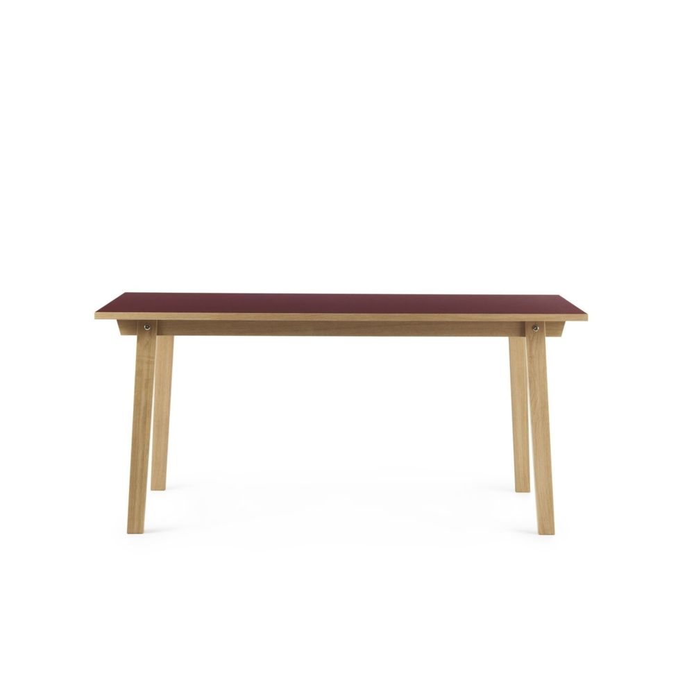 Normann Copenhagen - Table Slice Linoléum - L: 160 cm - bordeaux - Tables à manger