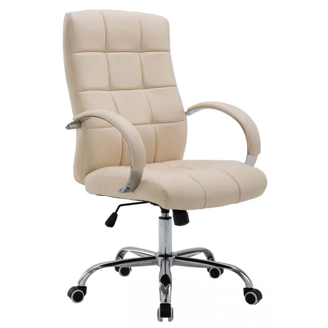 Icaverne - Admirable Chaise de bureau famille Gaborone couleur crème - Chaises