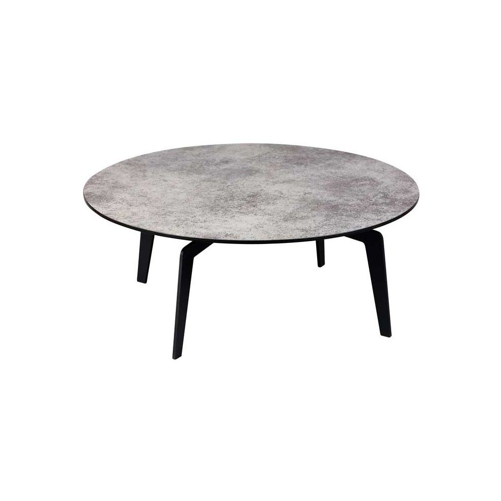 Tousmesmeubles - Table basse ronde Acier/Céramique gris - YPPA - Tables basses